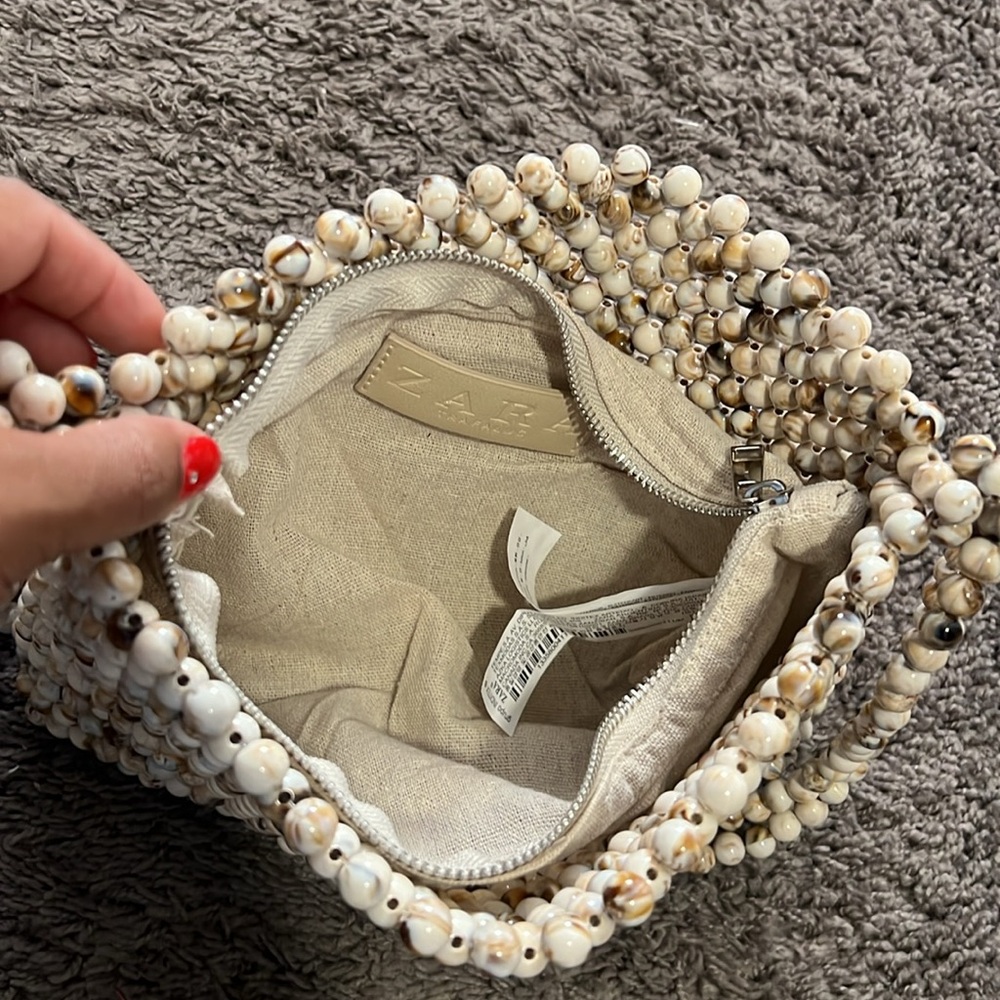Zara Beaded Natural Crossbody bag - Picture 7 of 12